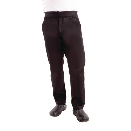 BB301-3XL Chef Works Men's Lightweight Slim Trouser Black Size 3XL JD Catering Equipment Solutions Ltd