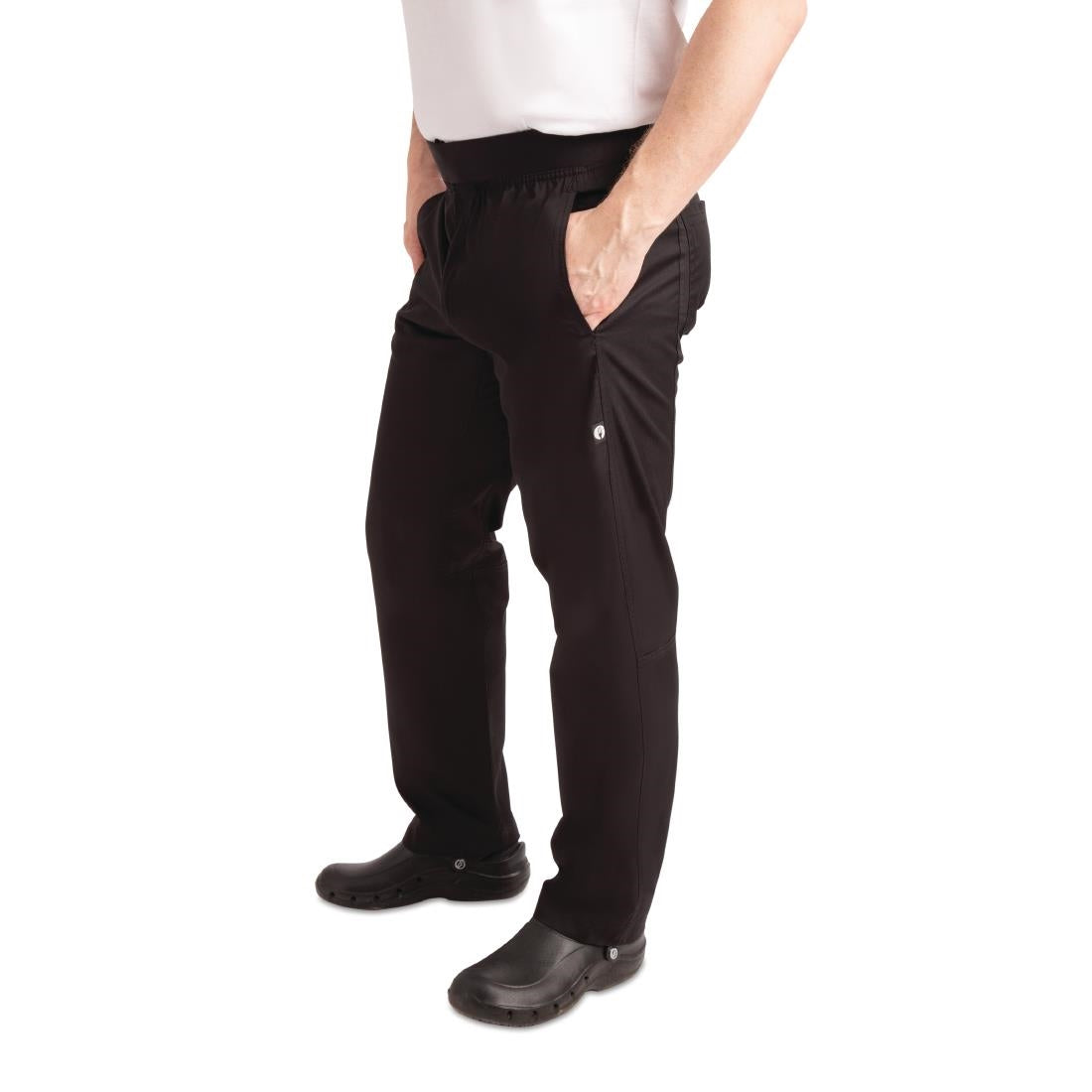 BB301-3XL Chef Works Men's Lightweight Slim Trouser Black Size 3XL JD Catering Equipment Solutions Ltd