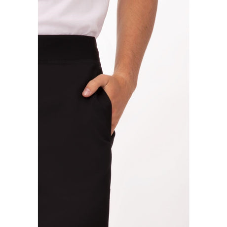 BB301-3XL Chef Works Men's Lightweight Slim Trouser Black Size 3XL JD Catering Equipment Solutions Ltd