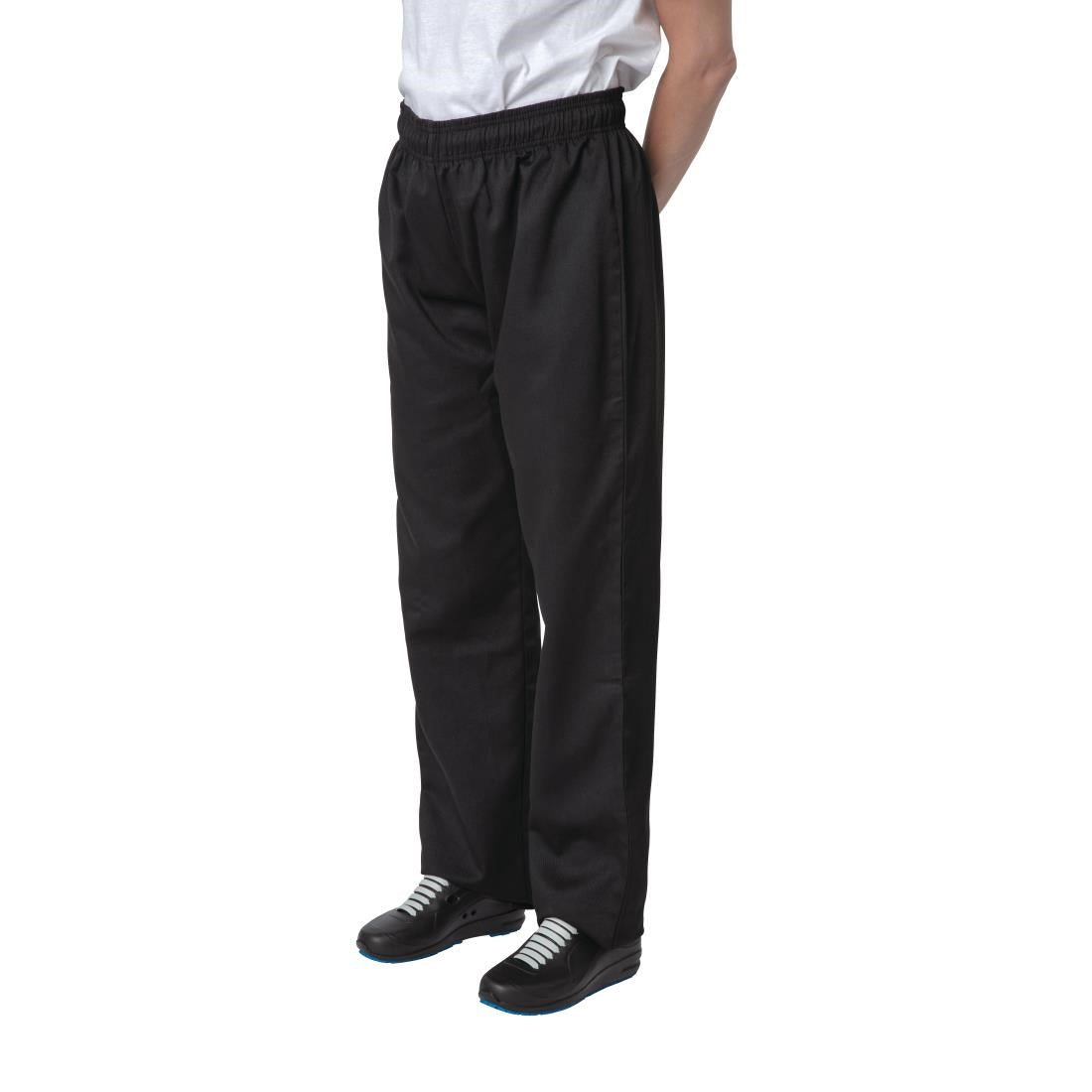 BB477-L Nisbets Essentials Chef Trousers Black L JD Catering Equipment Solutions Ltd