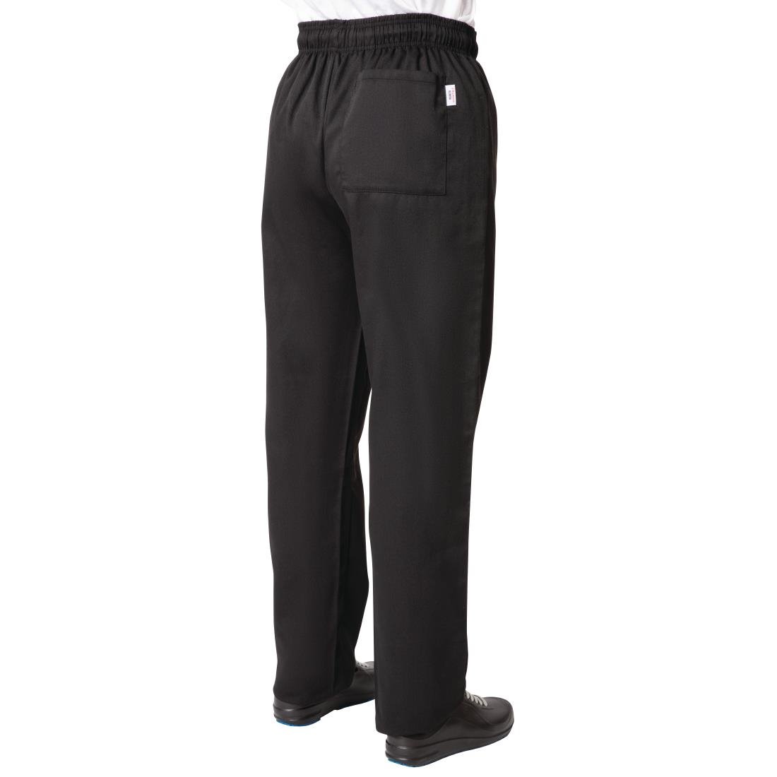 BB477-S Nisbets Essentials Chef Trousers Black S JD Catering Equipment Solutions Ltd