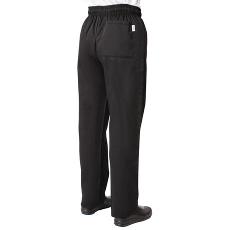 BB477-XS Nisbets Essentials Chef Trousers Black XS JD Catering Equipment Solutions Ltd