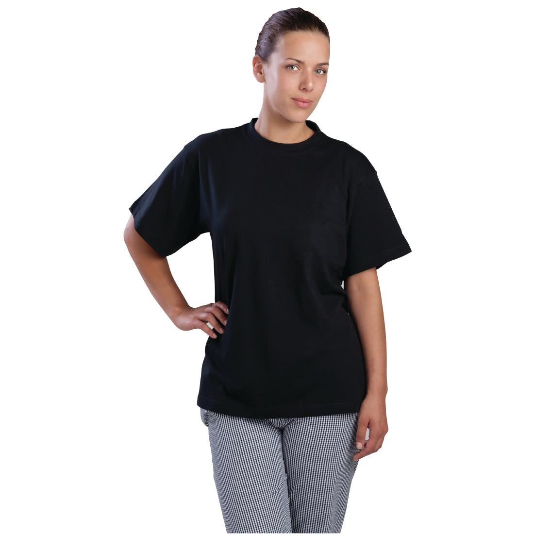 BB478-L Nisbets Essentials T-Shirts Black Large JD Catering Equipment Solutions Ltd
