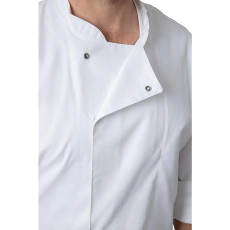BB578-M Whites Unisex Atlanta Chef Jacket White Teflon Size M - JD Catering Equipment Solutions Ltd
