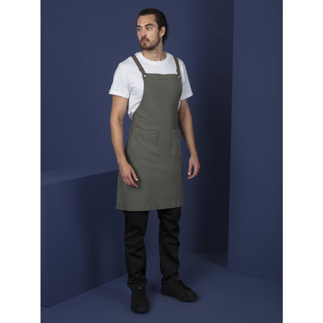 BB684 Southside Cotton Canvas Bib Apron Khaki JD Catering Equipment Solutions Ltd