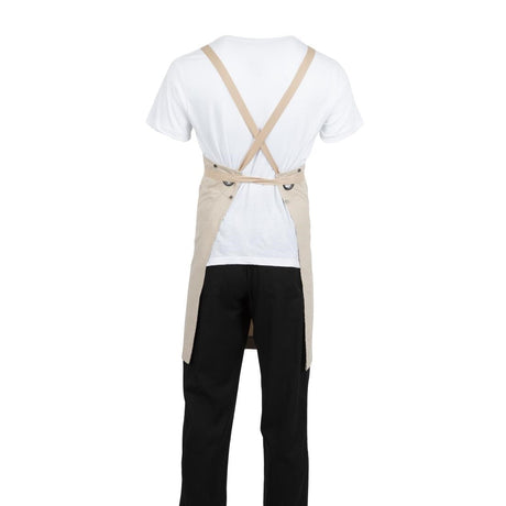 BB685 Southside Cotton Canvas Bib Apron Stone JD Catering Equipment Solutions Ltd