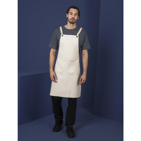 BB685 Southside Cotton Canvas Bib Apron Stone JD Catering Equipment Solutions Ltd