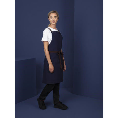 BB686 Southside Cotton Canvas Bib Apron Navy JD Catering Equipment Solutions Ltd
