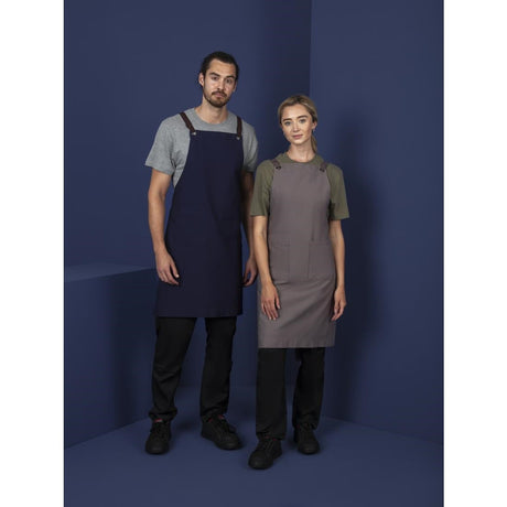 BB686 Southside Cotton Canvas Bib Apron Navy JD Catering Equipment Solutions Ltd