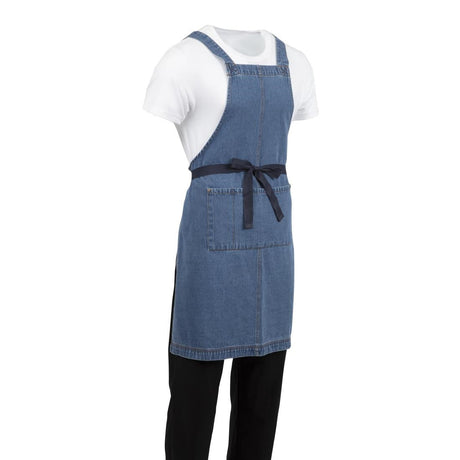 BB694 Southside Denim Bib Apron Light Blue JD Catering Equipment Solutions Ltd