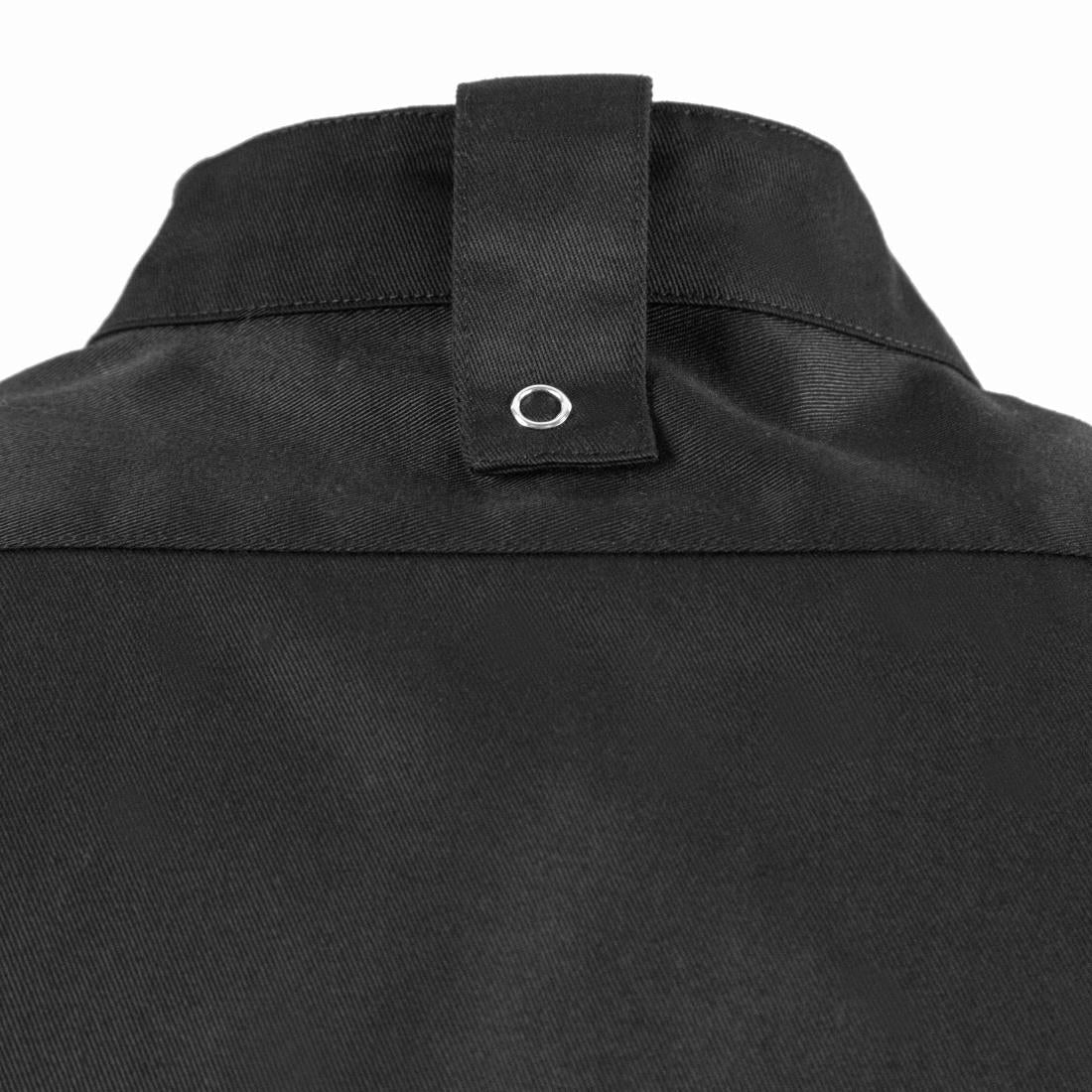 BB711-L Southside Band Collar Chefs Jacket Black Size L JD Catering Equipment Solutions Ltd