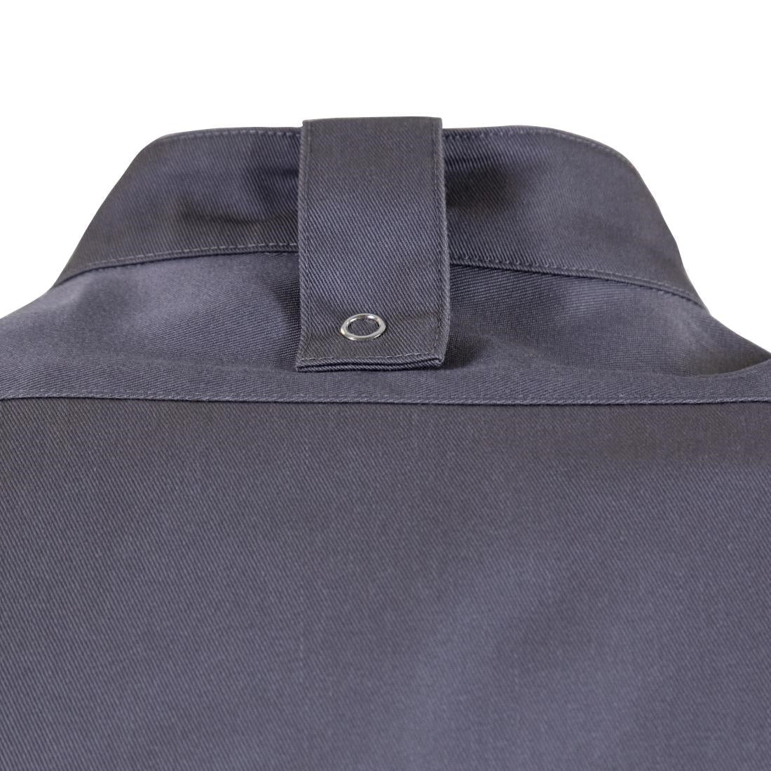 BB712-XL Southside Band Collar Chefs Jacket Charcoal Size XL JD Catering Equipment Solutions Ltd