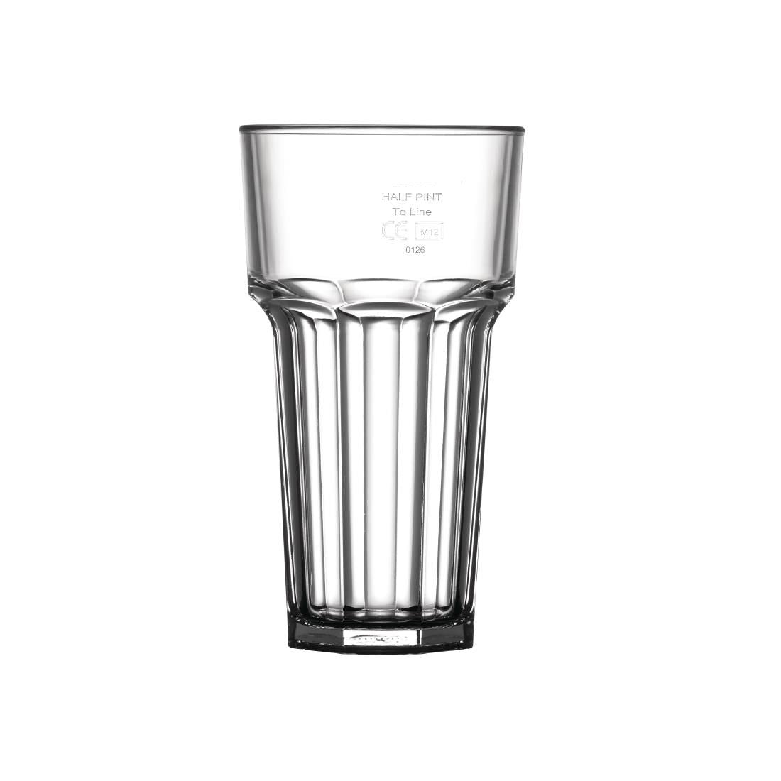 BBP Polycarbonate American Hi Ball Glasses Lined Half Pint CE Marked at 285ml JD Catering Equipment Solutions Ltd