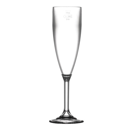 BBP Polycarbonate Champagne Flutes 200ml CE Marked at 175ml (Pack of 12) JD Catering Equipment Solutions Ltd