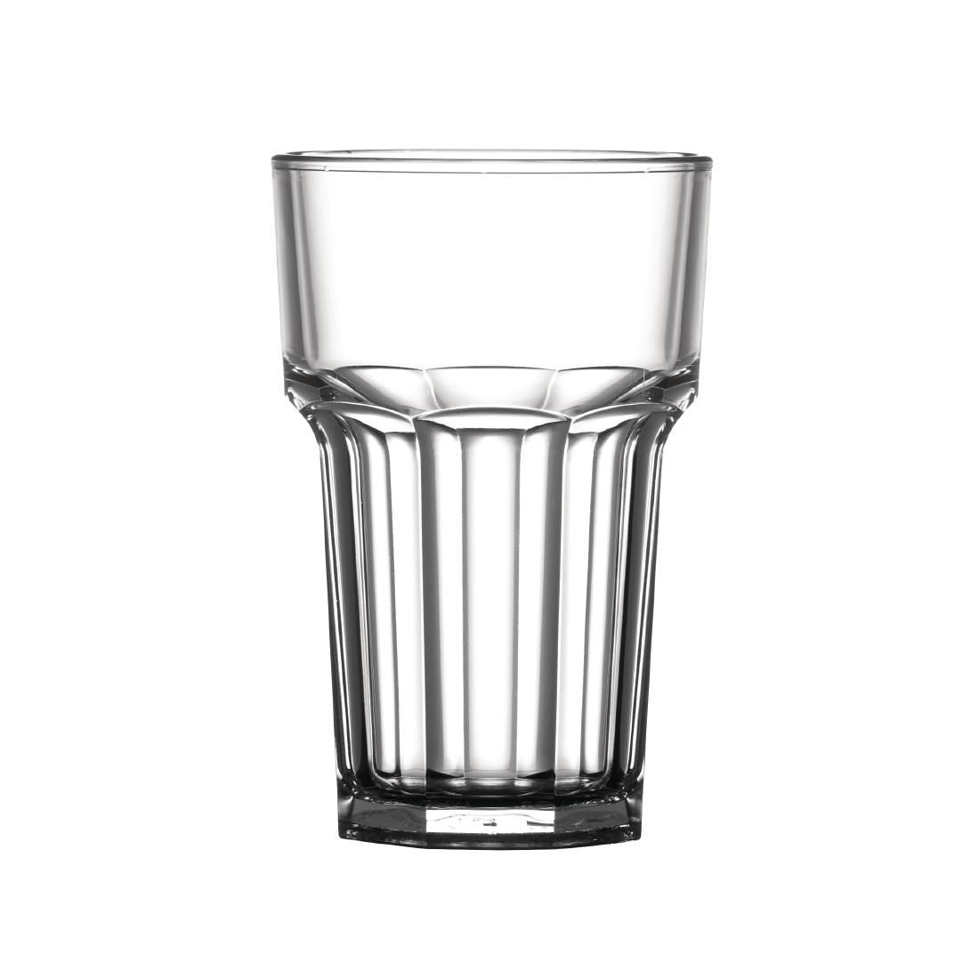 BBP Polycarbonate Nucleated American Hi Ball Glasses Half Pint CE Marked (Pack of 36) JD Catering Equipment Solutions Ltd