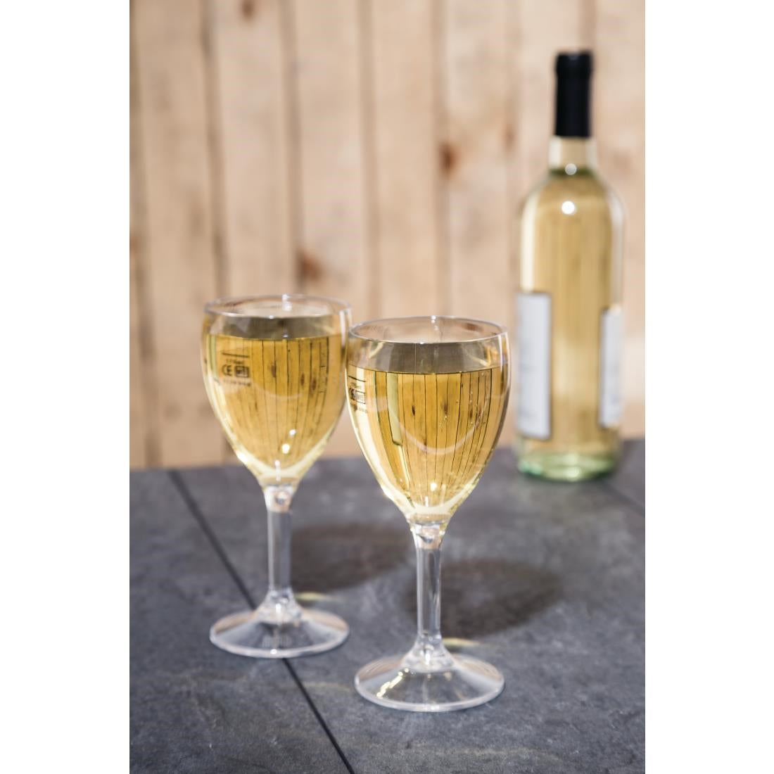 BBP Polycarbonate Wine Glasses 255ml CE Marked at 175ml (Pack of 12) JD Catering Equipment Solutions Ltd
