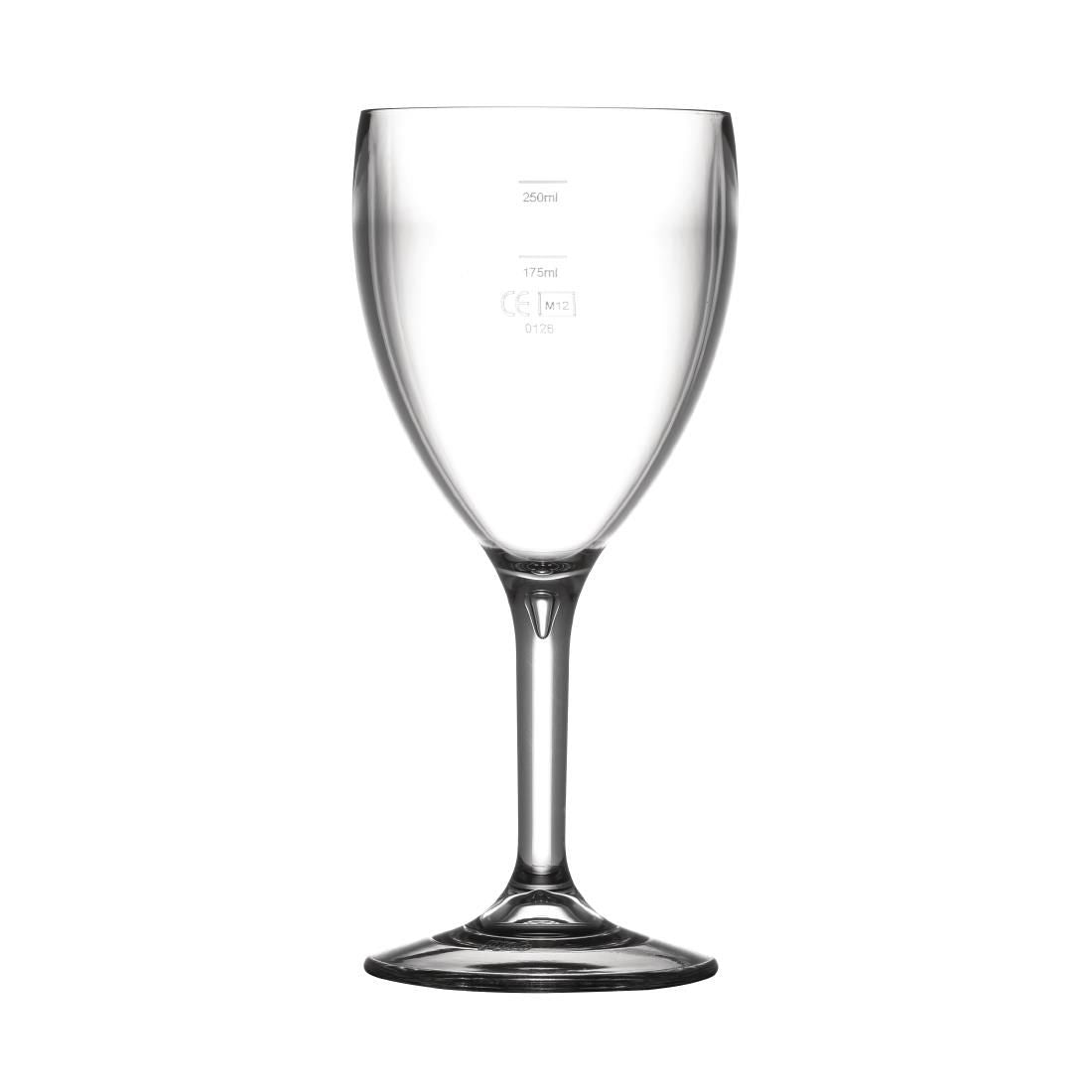 BBP Polycarbonate Wine Glasses 310ml CE Marked at 175ml and 250ml (Pack of 12) JD Catering Equipment Solutions Ltd