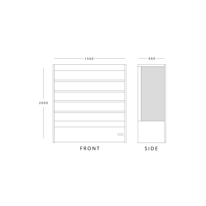 BLIZZARD Slim Tiered Display 1500mm Wide BTD150BK JD Catering Equipment Solutions Ltd