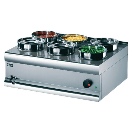 BS7W - Lincat Silverlink 600 Electric Counter-top Bain Marie - Wet Heat - Round Pots - Base + 6 Pots - W 750 mm - 2.0 kW JD Catering Equipment Solutions Ltd