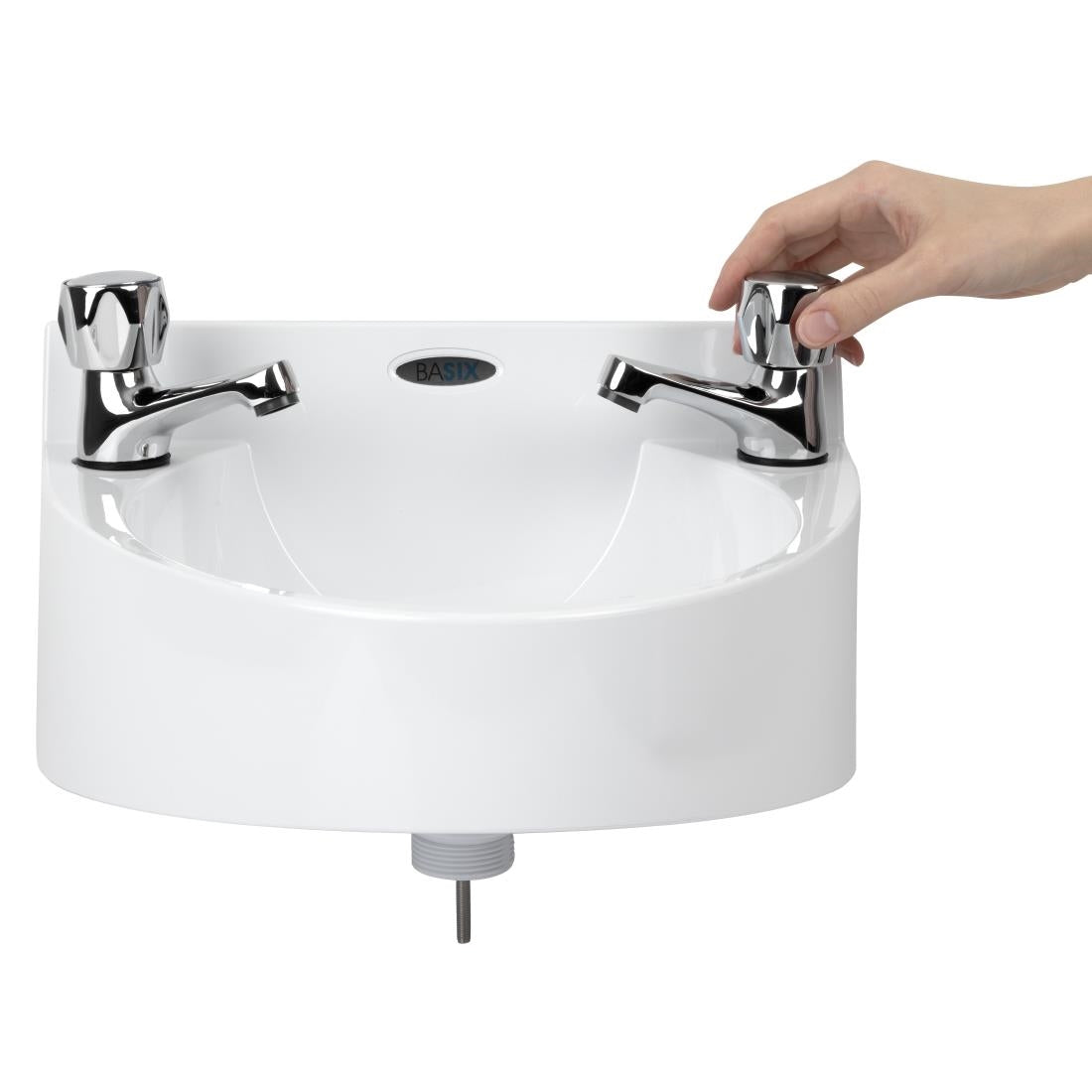 Basix Polycarbonate Wash Hand Basin White JD Catering Equipment Solutions Ltd