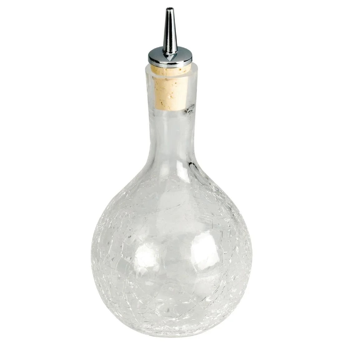 Bitters Dash Bottle Round Crackle Glass 330ml JD Catering Equipment Solutions Ltd