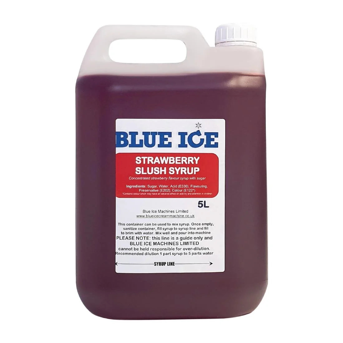 Blue Ice Slush Mix Strawberry Flavour 5Ltr JD Catering Equipment Solutions Ltd
