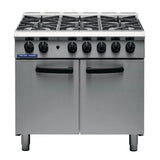 Blue Seal 6 Burner Oven Range Medium Duty Natural/LPG G750-6/N - JD Catering Equipment Solutions Ltd