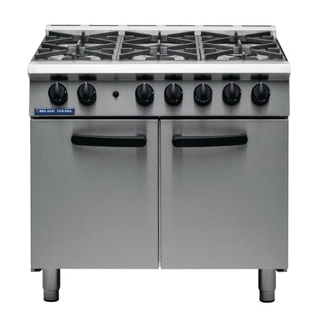 Blue Seal 6 Burner Oven Range Medium Duty Natural/LPG G750-6/N JD Catering Equipment Solutions Ltd