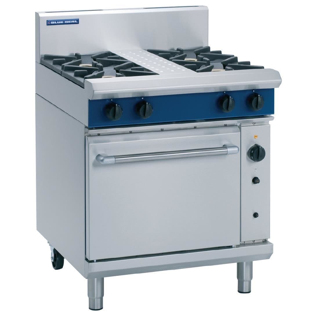 Blue Seal Evolution 4 Burner Convection Oven Natural/LPG 750mm G54D JD Catering Equipment Solutions Ltd