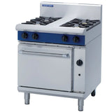 Blue Seal Evolution 4 Burner Static Oven Natural/LPG 750mm G505D - JD Catering Equipment Solutions Ltd