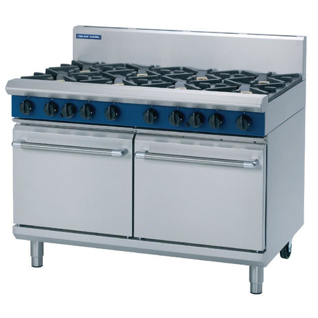 Blue Seal Evolution 8 Burner Double Static Oven Natural/LPG 1200mm G528D JD Catering Equipment Solutions Ltd