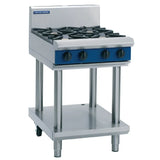 Blue Seal Evolution Cooktop 4 Open Burners Natural/LPG on Stand 600mm G514D-LS - JD Catering Equipment Solutions Ltd