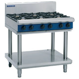 Blue Seal Evolution Cooktop 6 Open Burners Natural/LPG on Stand 900mm G516D-LS - JD Catering Equipment Solutions Ltd