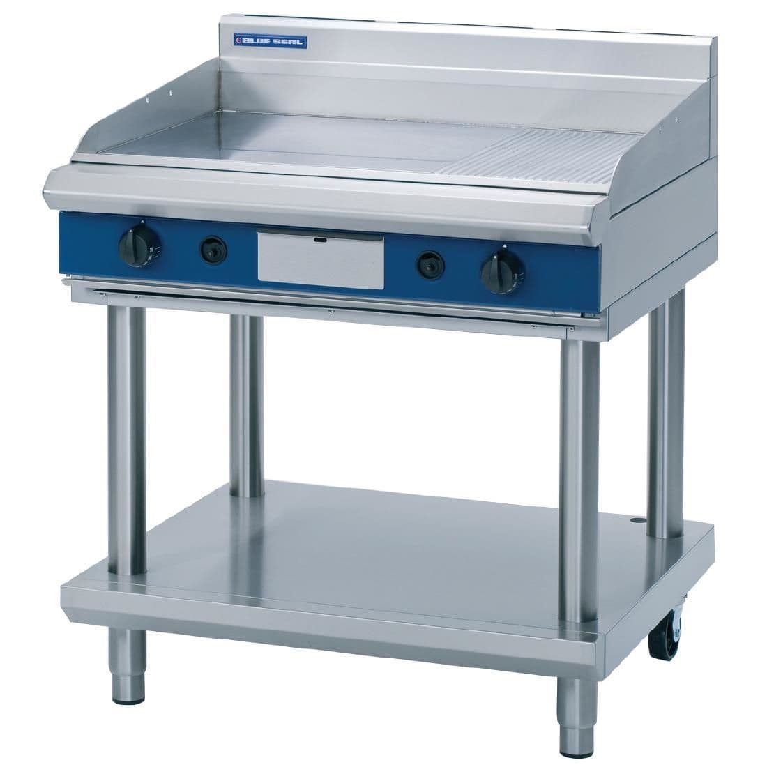 Blue Seal Evolution Griddle with Leg Stand Natural/LPG 900mm GP516-LS JD Catering Equipment Solutions Ltd