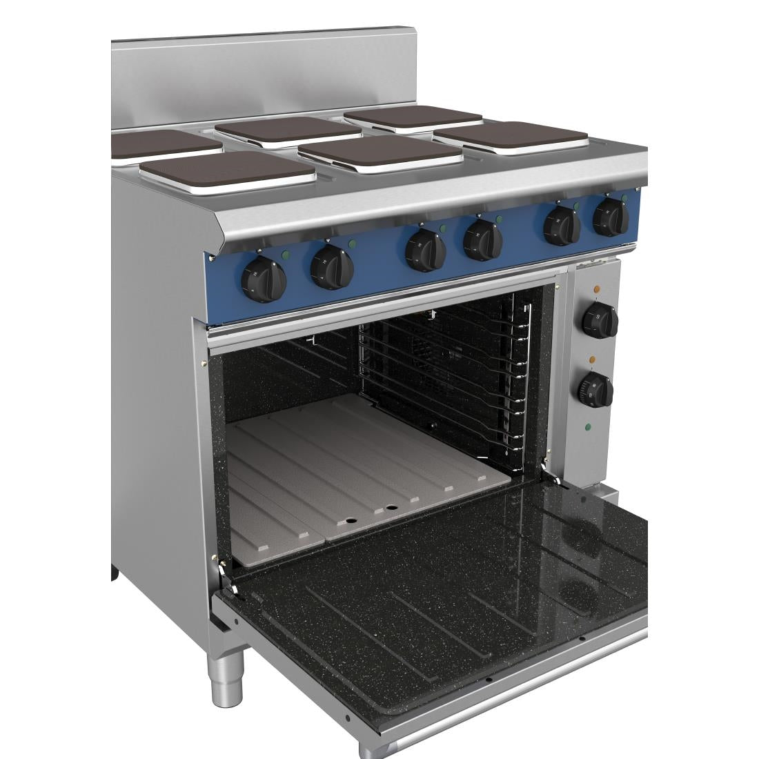 Blue Seal Evolution Series E56S - 900mm Electric Range Convection Oven Sealed Hobs JD Catering Equipment Solutions Ltd