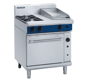 Blue Seal Evolution Series G54C - 750mm Gas Range, 2 Burner, Griddle Top Convection Oven JD Catering Equipment Solutions Ltd