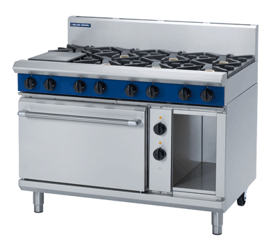 Blue Seal Evolution Series GE508D - 1200mm Gas Range Electric Static Oven JD Catering Equipment Solutions Ltd