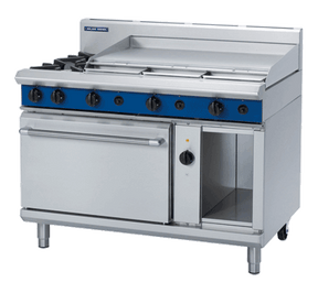 Blue Seal Evolution Series GE58A - 1200mm Gas Range Electric Convection Oven JD Catering Equipment Solutions Ltd