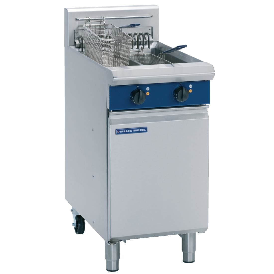 Blue Seal Twin Tank Twin Basket Free Standing Electric Fryer E44 JD Catering Equipment Solutions Ltd