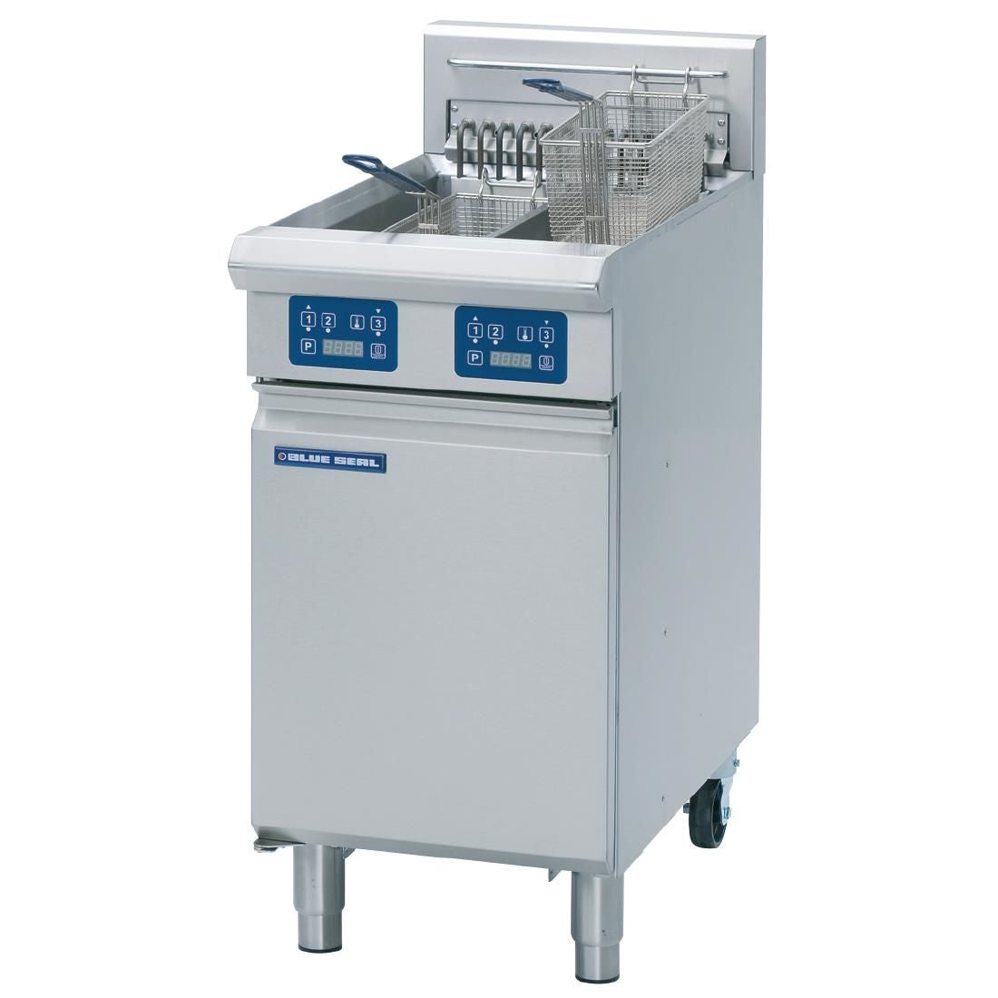 Blue Seal Twin Tank Twin Basket Free Standing Electric Fryer E44E JD Catering Equipment Solutions Ltd