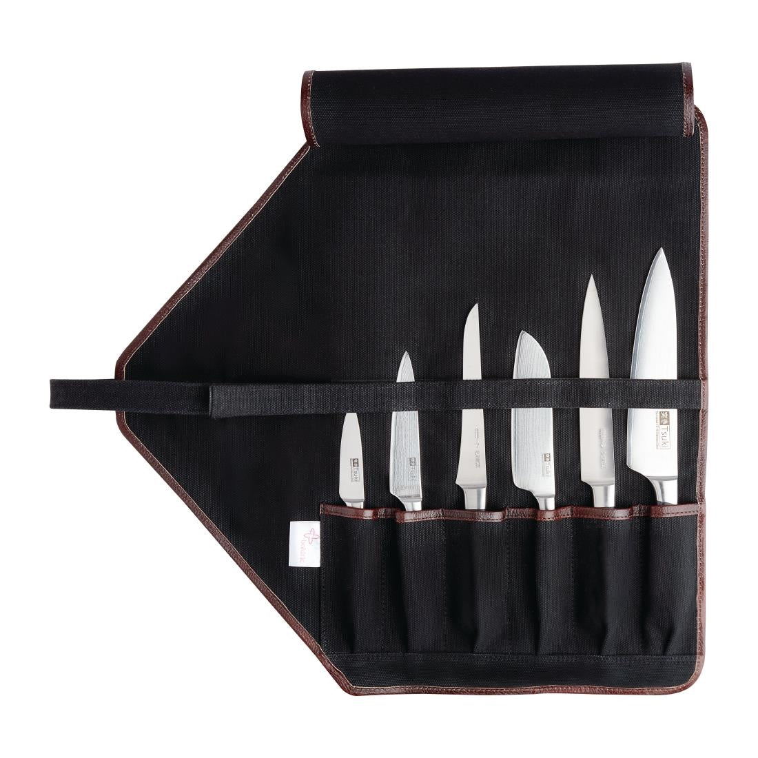 Boldric  Canvas Knife Bag Black 6 Slots JD Catering Equipment Solutions Ltd