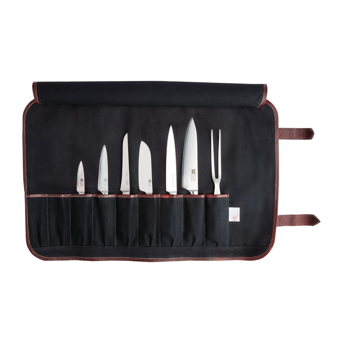 Boldric Canvas Knife Bag Black 9 Slots JD Catering Equipment Solutions Ltd