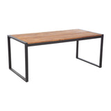 Bolero Acacia Wood and Steel Rectangular Industrial Table 1800mm JD Catering Equipment Solutions Ltd