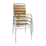 Bolero Aluminium & Ash Bistro Sidechair (Pack 4) JD Catering Equipment Solutions Ltd