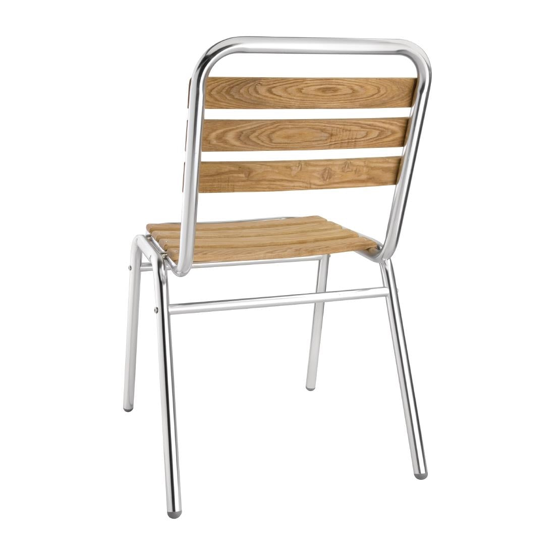 Bolero Aluminium & Ash Bistro Sidechair (Pack 4) JD Catering Equipment Solutions Ltd