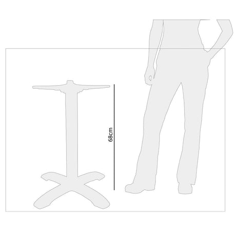 Bolero Aluminium Four Leg Table Base JD Catering Equipment Solutions Ltd