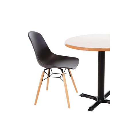 Bolero Arlo PP Moulded Side Chair Charcoal with Spindle Legs (Pack of 2) JD Catering Equipment Solutions Ltd