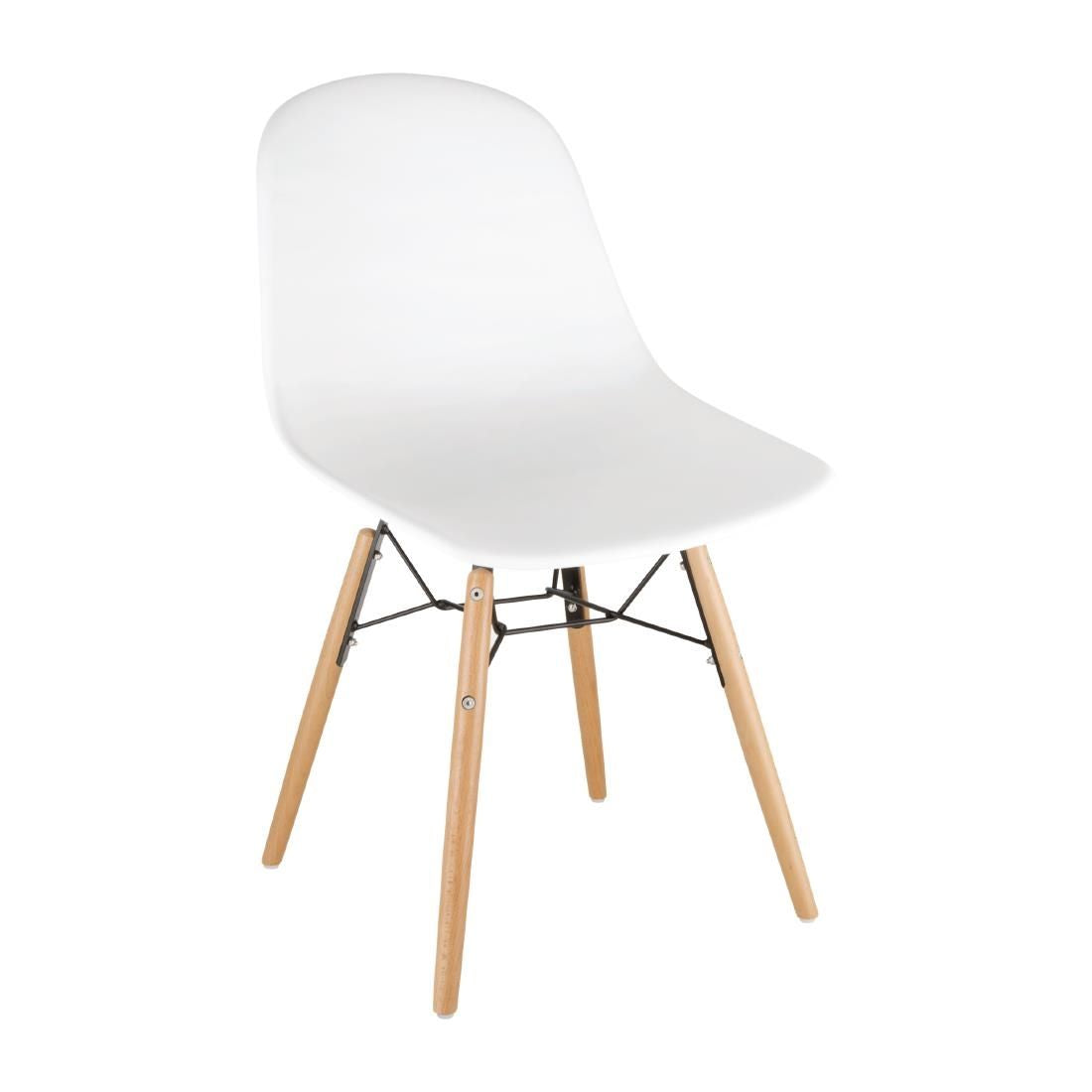 Bolero Arlo Side Chair White (Pack 2) JD Catering Equipment Solutions Ltd