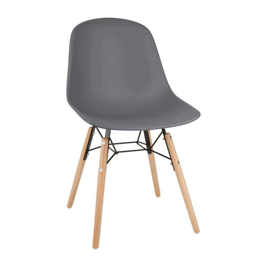 Bolero Arlo Side Chairs Dark  (Pack of 2) JD Catering Equipment Solutions Ltd