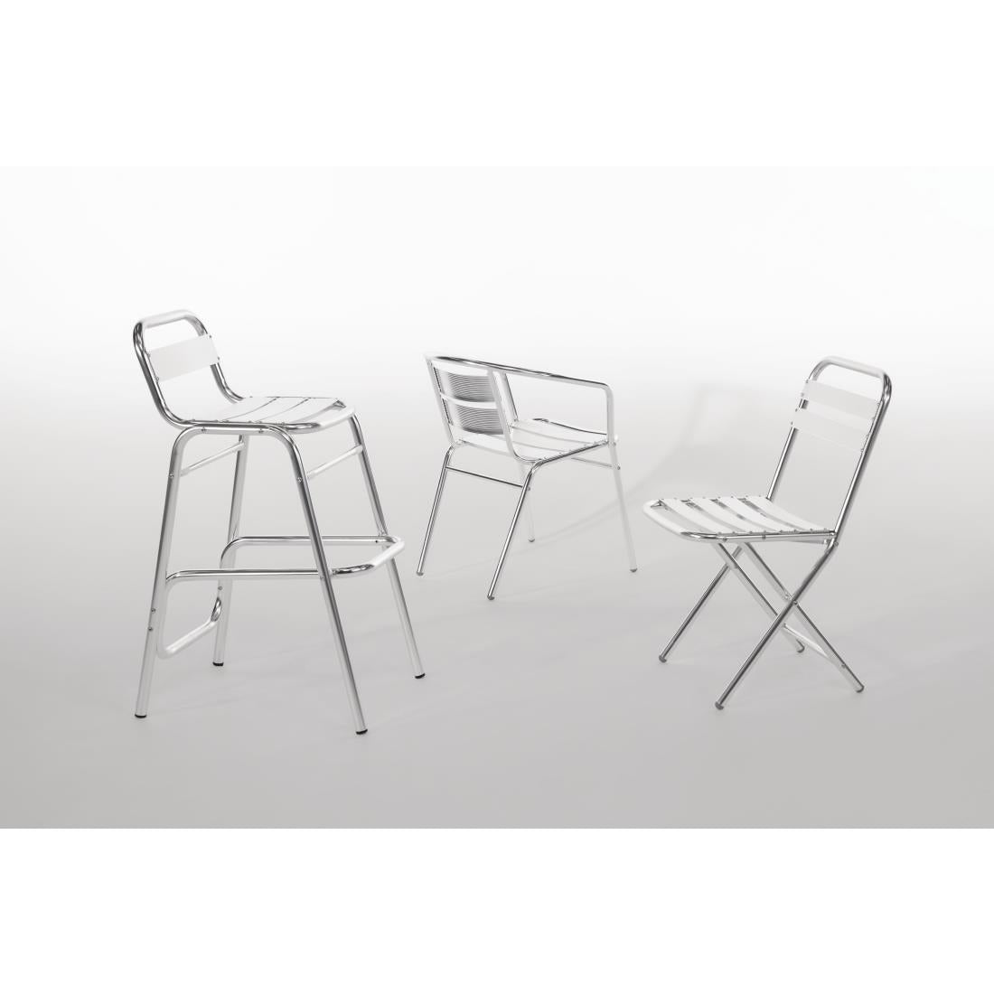 Bolero Armchair Alu. - 530x580x735mm (Pack 4) JD Catering Equipment Solutions Ltd